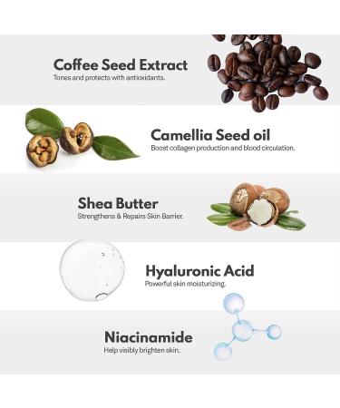 Beaueli Caffeine Eye Cream for Dark Circles, Puffiness & Wrinkles - Korean Anti-Aging Treatment with Hyaluronic Acid & Niacinamide 20ml - Buy Online on GoSupps.com