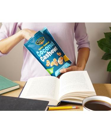 Platinum Kettle Cooked Coconut Cashews - Plant-Based Protein Snack | Healthy Fiber | 13 oz Resealable Pouch for Home Office Gym & School - Ship Internationally - Buy Online on GoSupps.com