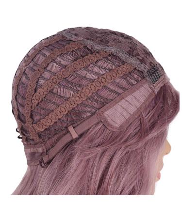 FVCENT 27 Long Curly Light Purple Synthetic Wig with Bangs for Women & Girls - Ship Worldwide - Buy Online on GoSupps.com