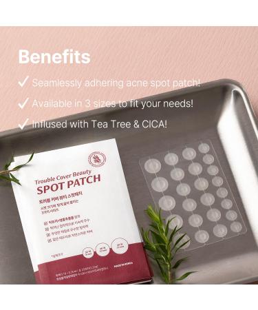 Trouble Cover Calming Clear Spot Patches - 100 Count Hydrocolloid Acne Treatment for Zits Pimples & Blemishes | Korean Spot Patch for Troubled Skin - Buy Online on GoSupps.com