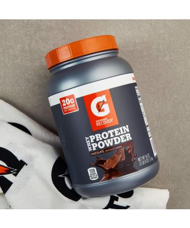 Gatorade Whey Protein Powder Chocolate 56 oz Canister - 50 Servings, 20g Protein per Serving - Buy Online on GoSupps.com