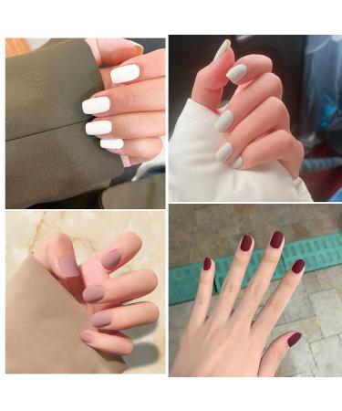Flofia 336 PC Short Square Artificial Nails Set - Matt False Nails for DIY Nail Art - 14 Color Full Cover Fingernails - Buy Online on GoSupps.com