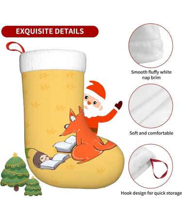 YYHHAOFA Sunflower Seeds and Foxes Pattern Christmas Decorative Stockings : Soft Light and Tactile Suitable for Christmas Holiday Party - Buy Online on GoSupps.com