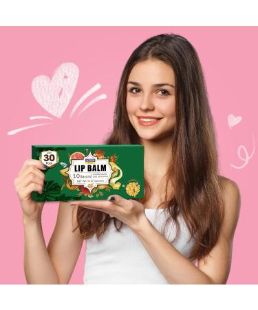 AZEN 30 Pack Lip Balm Natural Lip Balm Bulk Lip Care Product Moisturizing Lip Balms for dry cracked lips Valentines Gifts Easter Basket Stuffers - 10 Flavors A-30 - Buy Online on GoSupps.com