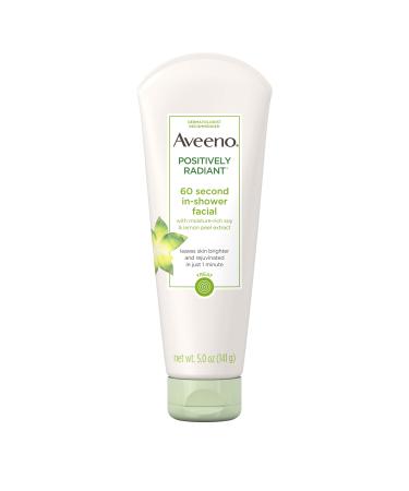 Aveeno Positively Radiant 60-Second In Shower Facial 5 Ounce (141 g) (2 Pack)