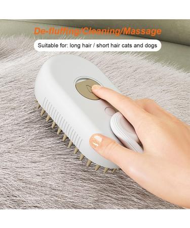 Feelsploh USB Rechargeable Spray Brush for Cats & Dogs - Electric Water Spray & Massage for Short-Haired Pets (White) - Buy Online on GoSupps.com