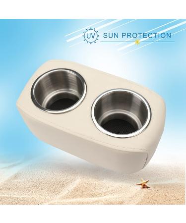 Marinexplore Pontoon Double Drink Holder - Stainless Steel Cup Holders for Boat, Yacht, RV, Car - Buy Online on GoSupps.com