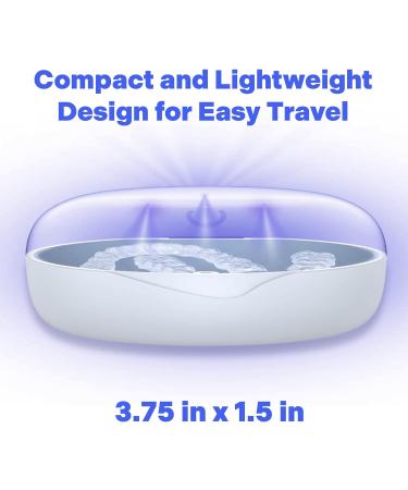 Portable Bright Retainer Case | Dental Braces & Aligner UV Protector | Night Guard Mouth Guard Case | White & Gray - Buy Online on GoSupps.com