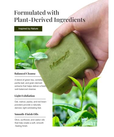 Marodi Body Scrub Bar Soap 7 Oz (200g) Korean Exfoliating Body Wash Bar with Green Tea & Centella Extract Subtle Fruity Citrus Scent Deep Cleaning Moisturizing & Refreshing Sunrise Mist - Buy Online on GoSupps.com