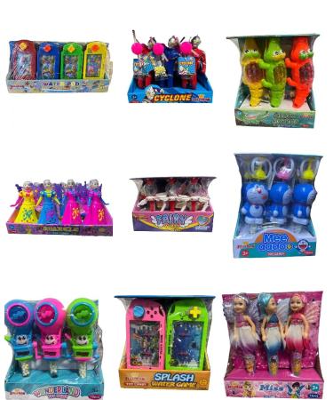 Kids Sweets Candy Toys With Children Toy Food Gifts Various Designs And Baby Toys For Boys And Girls On Any Ocassion Pack Of 12 (Splash Water Toy Candy)