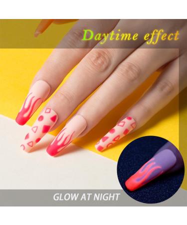 Hot Pink Glow in The Dark Gel Liner Nail Art - Neon Fluorescent UV Gel Polish for DIY Manicure - Buy Online on GoSupps.com