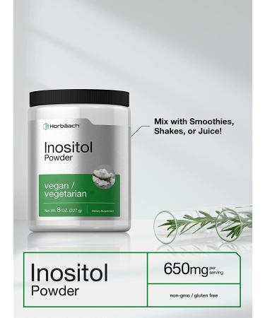 Inositol Powder 8 oz - Vegan, Vegetarian, Non-GMO, Gluten Free Supplement - Buy Online on GoSupps.com