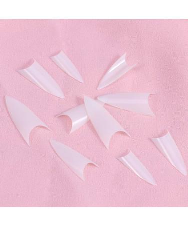500pcs Transparent Fake Nail Tips - White Manicure Essentials for Stunning Nail Art | International Shipping Available - Buy Online on GoSupps.com