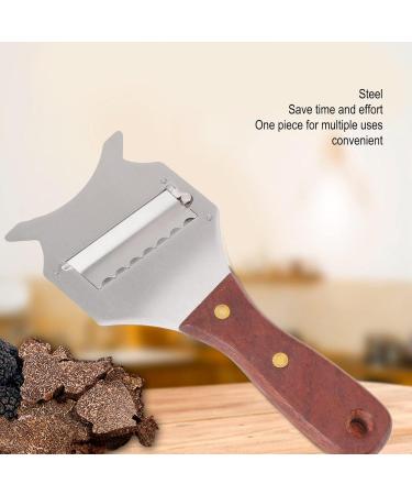 Premium Adjustable Stainless Steel Truffle Plane - Wooden Handle Cheese Disc & Chocolate Razor - Kitchen Hand Tool - Buy Online on GoSupps.com