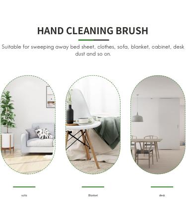 piuryue Bed Sheets Debris Cleaning Brush Soft Bristle Clothes Desk Sofa Duster Small Particles Hair Remover (Green) - Buy Online on GoSupps.com