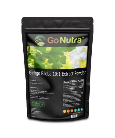 Go Nutra Ginkgo Biloba Powder 8 oz. | Pure Ginkgo Biloba Supplements Ginkgo Powder from Biloba Leaf (8oz.)