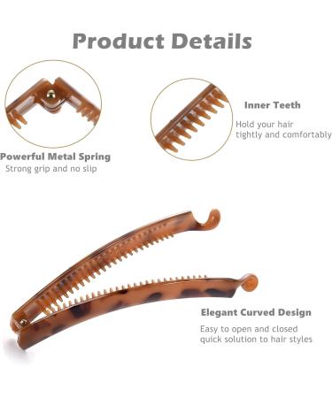 6 Pieces Large Banana Hair Clips for Women Ponytail Holder Banana Clips for Fine Thick Hair 6 Multi Colors D - Buy Online on GoSupps.com