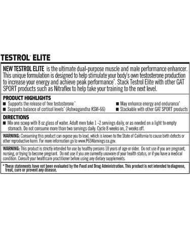 GAT Testrol Elite Testosterone Booster Raging Razz 6.1 oz (174 g) - Buy Online on GoSupps.com