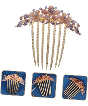 Angoily Opal Comb Wedding Hair Accessories for Brides Tooth Comb Hairbrushes for Woman Comb Wide Tooth Comb Hair Clip Hair Comb for Women Fine Tooth Alloy Small Comb Purple Metal - Buy Online on GoSupps.com