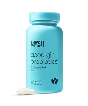 Love Wellness Good Girl Vaginal Probiotics, 60 Capsules - Supports Vaginal Health & Maintains Vaginal Flora & Urinary Tract Health - Feminine Health Balance pH Levels - Dairy & Gluten-Free Good Girl 1 Pack