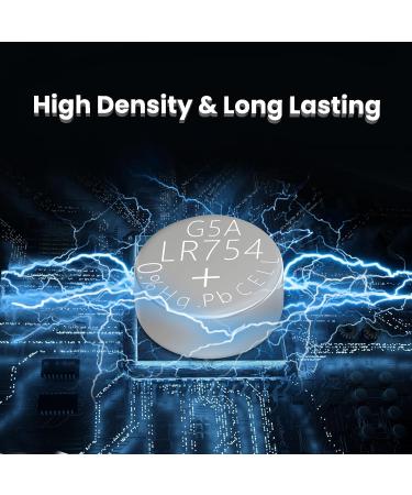 LR754 Button Batteries 10 Pack - Long Lasting AG5 Coin Cell Battery 1.55V Replacement for Clocks Watches Toys & Calculators - Buy Online on GoSupps.com