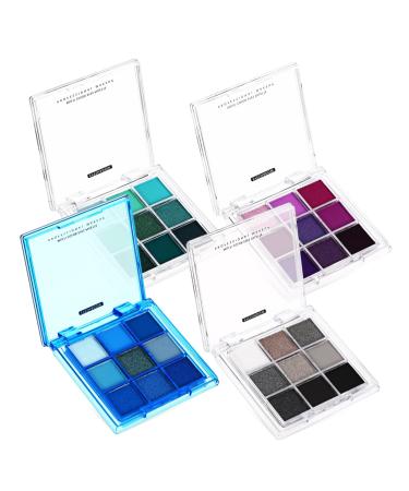 HAPINARY 4 Pcs Eye Shadow Palette Eyeshadow Glitter Palette Glitter Eyeshadow Eye Makeup Palette Plastic