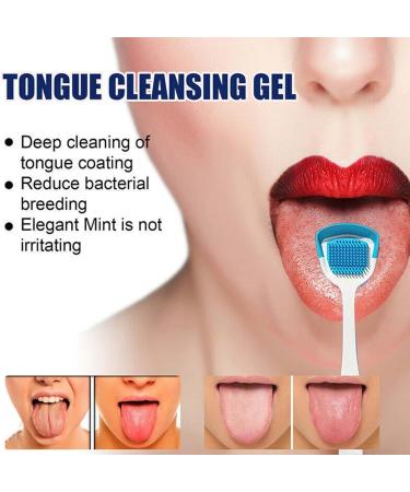 Premium Tongue Cleaner Gel & Brush Set | Reduces Bad Breath & Promotes Oral Care | Non-Synthetic & Easy to Use - Buy Online on GoSupps.com