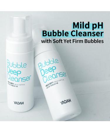 YADAH Bubble Deep Cleanser (5.07fl oz) Vegan Foaming Cleanser for Soothing & Moisturizing | Korean Skin Care with Cactus & Orange Peel - Clear Impurities - Buy Online on GoSupps.com