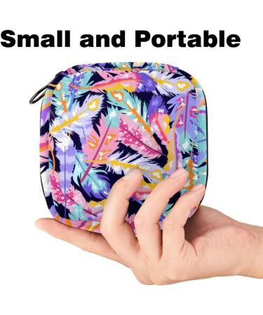Boho Spring Pattern Storage Bags for Women's Bandages | Large Menstrual Cup Pocket & Zip | Multi-Colored Bags for Period Inserts Panty Liners & Tampons - Buy Online on GoSupps.com