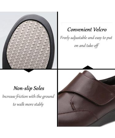 Maternity Orthopedic Casual Shoes for Swollen Feet & Heel Pain Relief - Brown 2, Size 5.5 Wide - Buy Online on GoSupps.com