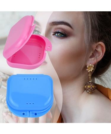 Denture Box Retainer Case Denture Storage Bath Box Denture Holder Box Cleaning Box Lightweight and Portable Cleaning Box with Filter (S Pink) S Pink - Buy Online on GoSupps.com