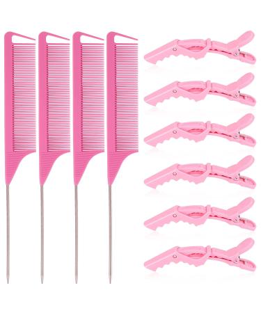 10Pcs Rat Tail Combs Set - Hair Parting Comb, Alligator Styling Clips, Carbon Fiber Teasing Combs - Salon/Home Stylist Braiding Tools - Heat Resistant - 10Pcs/Set(B) - Buy Online on GoSupps.com