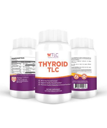 Thyroid TLC - All-in-One Thyroid Support Formula with Iodine Selenium and Maganese (120 Vegetarian Capsules)