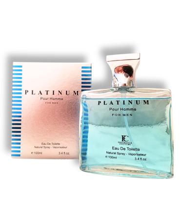 PLATINIUM POUR HOMME EAU DE TOIETTE 3.4 FL. Oz. Woody Aromatic fragrance for men.
