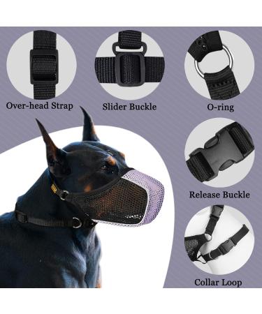 Soft Dog Muzzle for Large Medium & Small Breeds - Breathable Comfortable & Adjustable Collar for Eating Grooming & Training - Perfect for Labrador Poodle & Husky (Size XL: Snout 11 - 13 ) - Buy Online on GoSupps.com