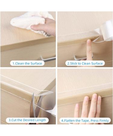 COUMENO Clear Edge Protector 0.8" x 9.84 ft Protection Desk Corner Corner Anti-Bump Anti-Bump Home Wrap Invisible Anti-Sharp Edge Protector (Clear) 0.8inx9.84ft - Buy Online on GoSupps.com