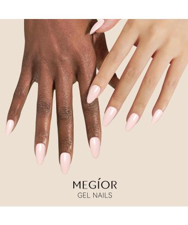 MEGIOR Pale Pink Gel Nail Polish 15ml White Wedding Gel Polish High Gloss Soak Off UV LED Nail Gel Polish for Nail Art Manicure Salon DIY Home Gift for Girls - Buy Online on GoSupps.com