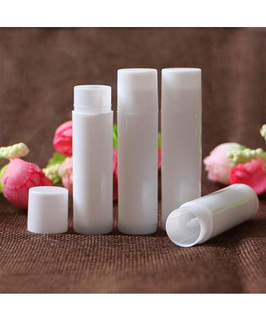 50Piece Empty Lipstick Tube 5g White Plastic Lip Balm Containers For DIY Homemade Lip Care Products Customizable Lip Balm Tubes - Buy Online on GoSupps.com