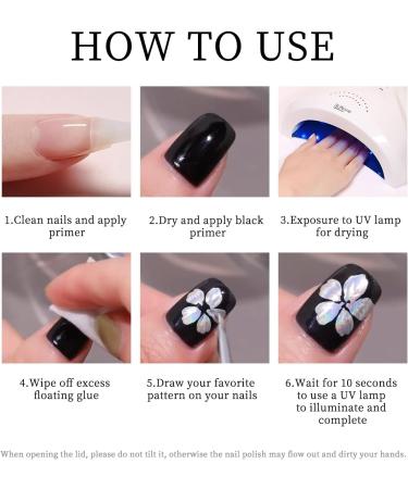 KYDA Holographic Laser Nail Painting Gel Silver Metallic Gel Polish Chrome Nail Polish Gel Laser Rainbow Effect Painted Gel for DIY Nail Art-3ml Mini size - Buy Online on GoSupps.com