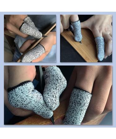 TSHAOUN 30 Pcs Reusable Finger Cots | Anti-Cutting Finger Protectors for Kitchen, Garden, and Work | Cut-Resistant Thumb Protector | Black Blue Grey - Buy Online on GoSupps.com