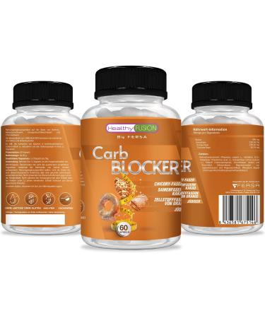 Healthy Fusion Fat & Carb Blockers | Slimming Formula with Sugarlock | Cocoa Seeds & Orange Pulp | Suitable for All Diets | 60 Capsules - Buy Online on GoSupps.com