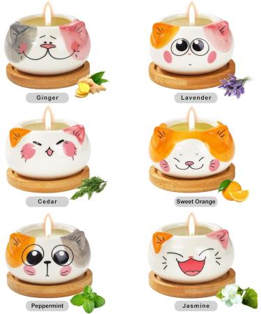 Fragrance Candles Gift Set for Women - 6-Piece Aromatherapy & Cat-Themed Birthday Presents - Buy Online on GoSupps.com