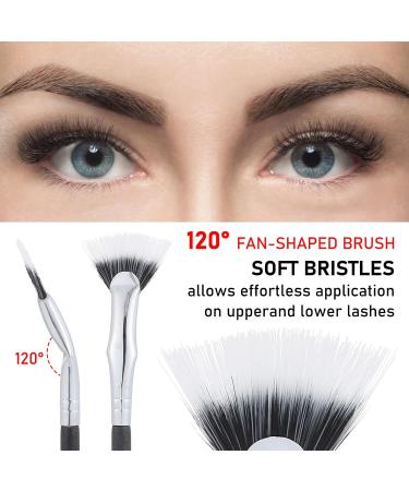 4PCS Mascara Fan Brush Set - Enhance Lower Lashes & Natural Lifted Effects | Smooth Apply No Clumping | Best Synthetic Fibre Lash Wand - Buy Online on GoSupps.com