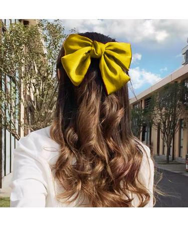 AFBORD Women Hair Barrette Daily School Hair Barrette Satin Yellow - Buy Online on GoSupps.com