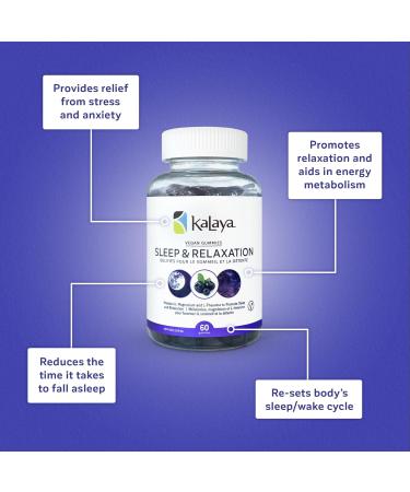 KaLaya Vegan Blueberry Sleep & Relaxation Gummies Put Stress & Anxiety to Rest - Buy Online on GoSupps.com