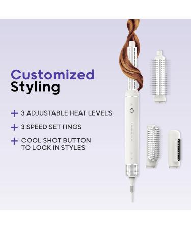 Sharper Image Revel Airflow Styler | 6-in-1 Hot Air Brush & Curling Iron | Ionic Hair Dryer & Detangler for Straight/Curly Hair | Beach Waves & Volumizing Tool - International Shipping Available - Buy Online on GoSupps.com