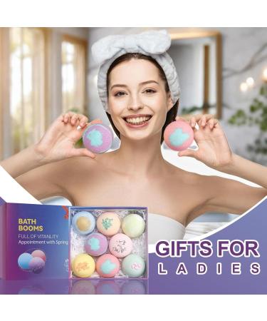 Shower Bomb Aromatherapy Stocking Stuffer Spa Bombs Set Handmade Natural Sea Salt Tablets Moisturizing Shower Bombs Fragrant Bath Bombs for Bubble Spa Bath - Buy Online on GoSupps.com