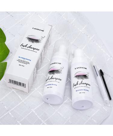 Eyelash Cleaner Foam - Gentle Makeup Remover & Shampoo with Brush | 50ml International Shipping - Buy Online on GoSupps.com