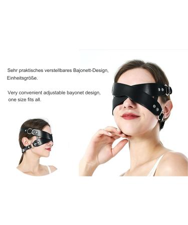 Adjustable Leather Eye Mask for Men & Women | Sexy SM Eye Mask for Ultimate Play - Buy Online on GoSupps.com