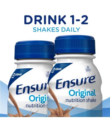 Buy Ensure Original Nutrition Shake - 9g Protein Meal Replacement Milk Chocolate 8 fl oz (16-Pack) - International Shipping Available - Buy Online on GoSupps.com